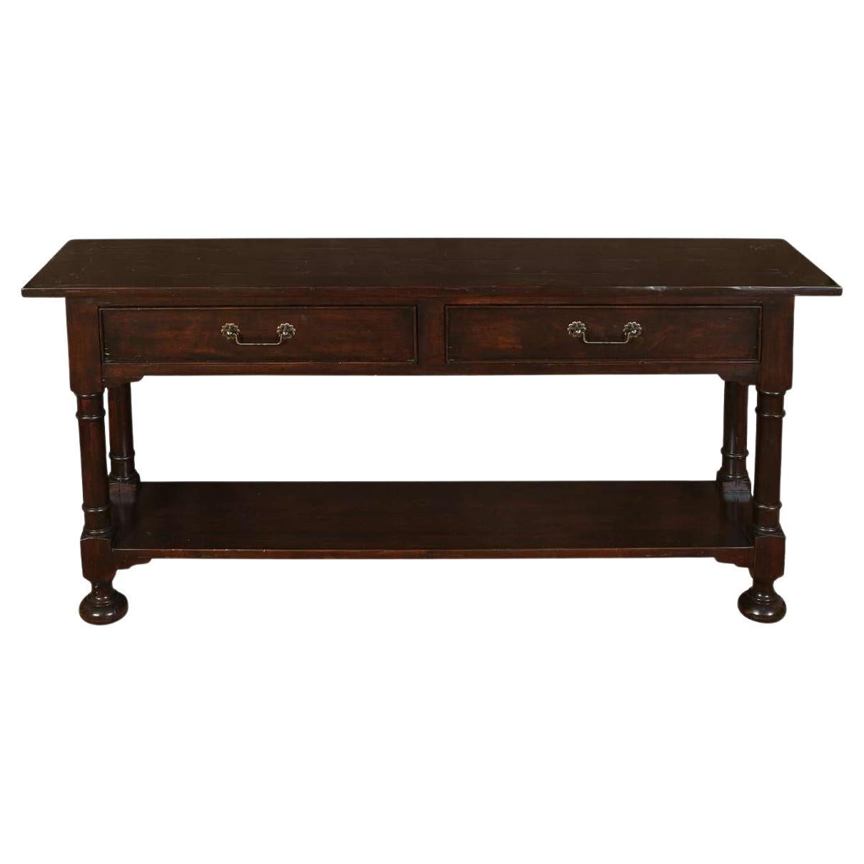 Table console anglaise en acajou
