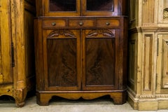 English Mahogany Corner Cupboard