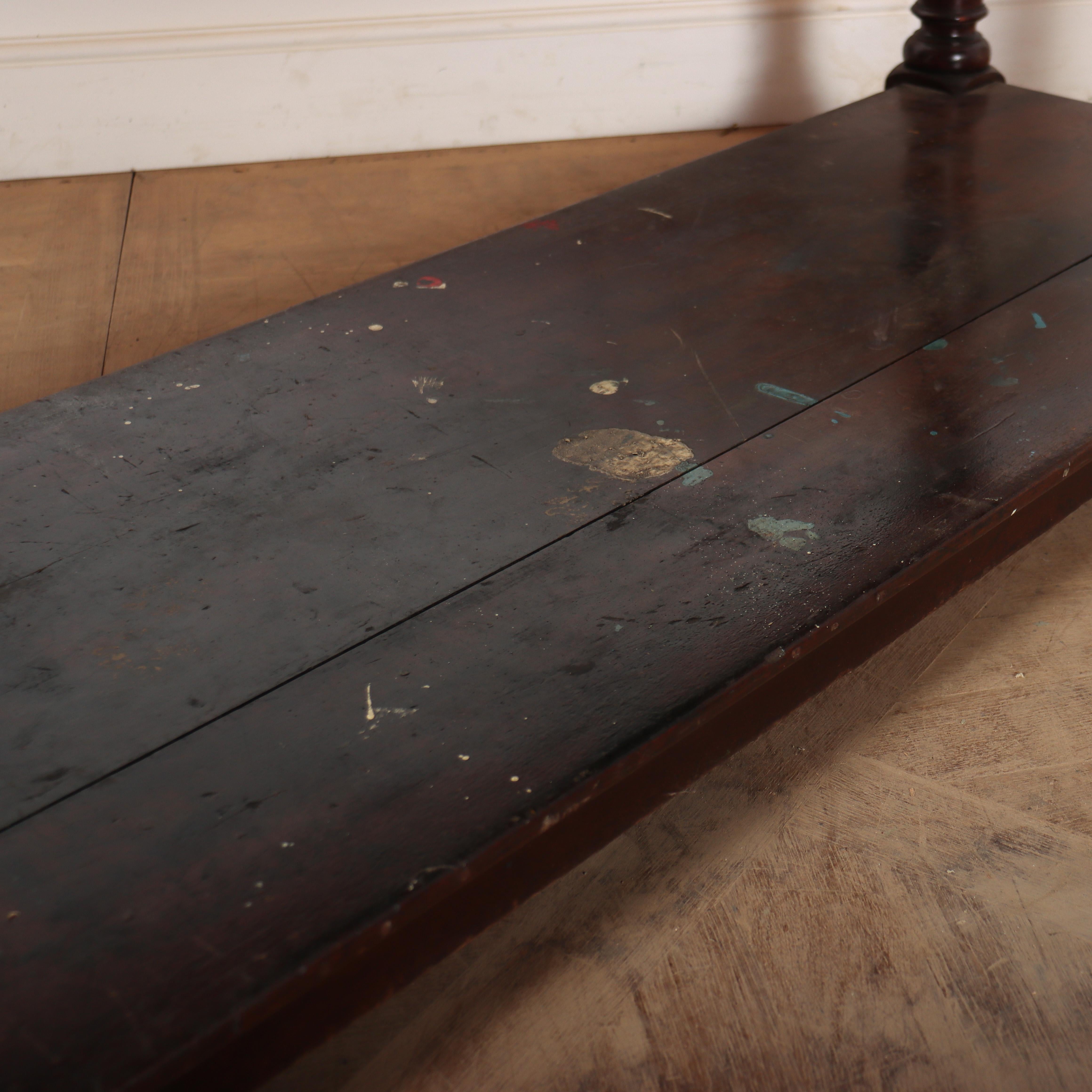 English Mahogany Drapers Table For Sale 6
