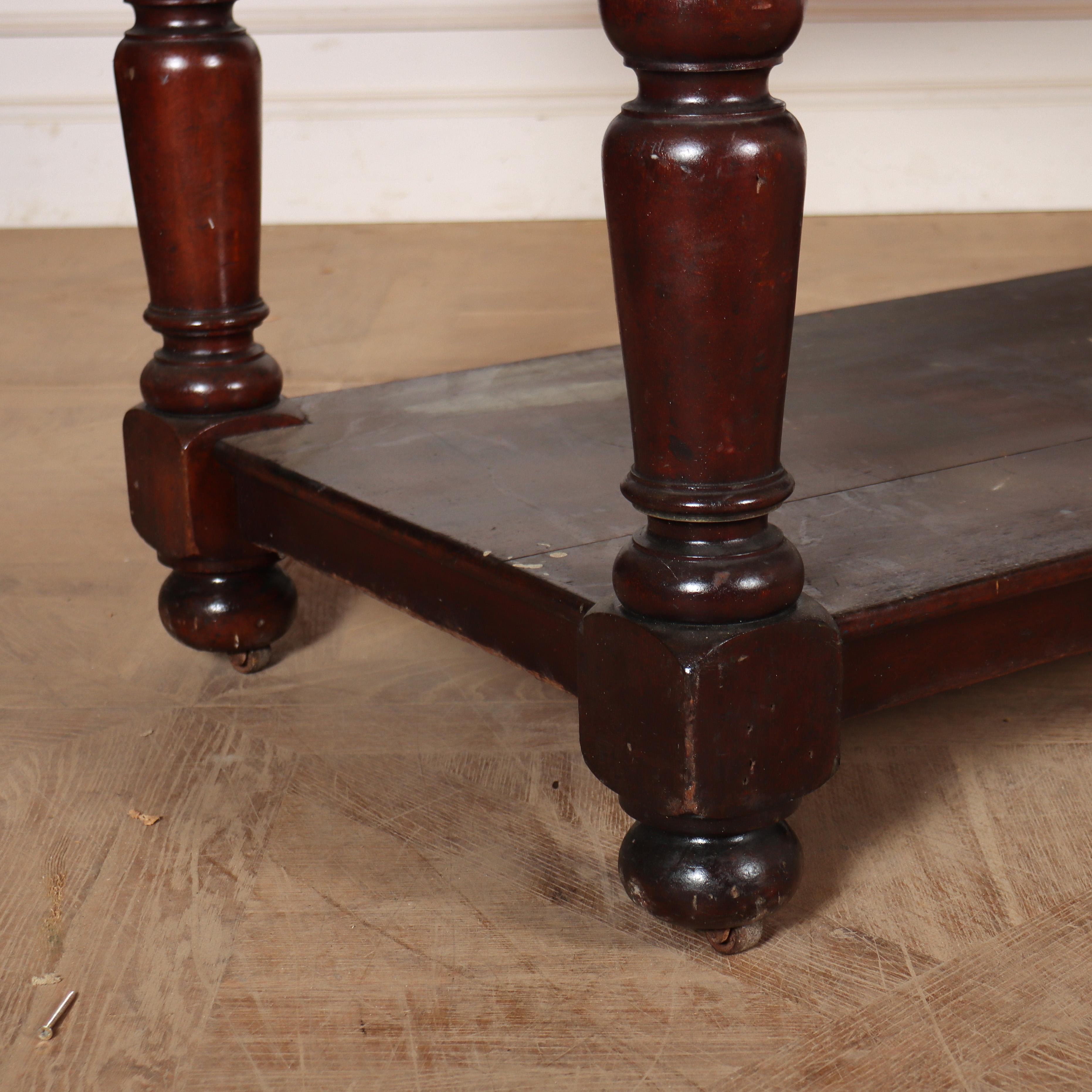 Interesting 19th century mahogany drapers table with an old painted top. Previously used in an art studio. 1860.

Code: 8621

Dimensions:
W: 98