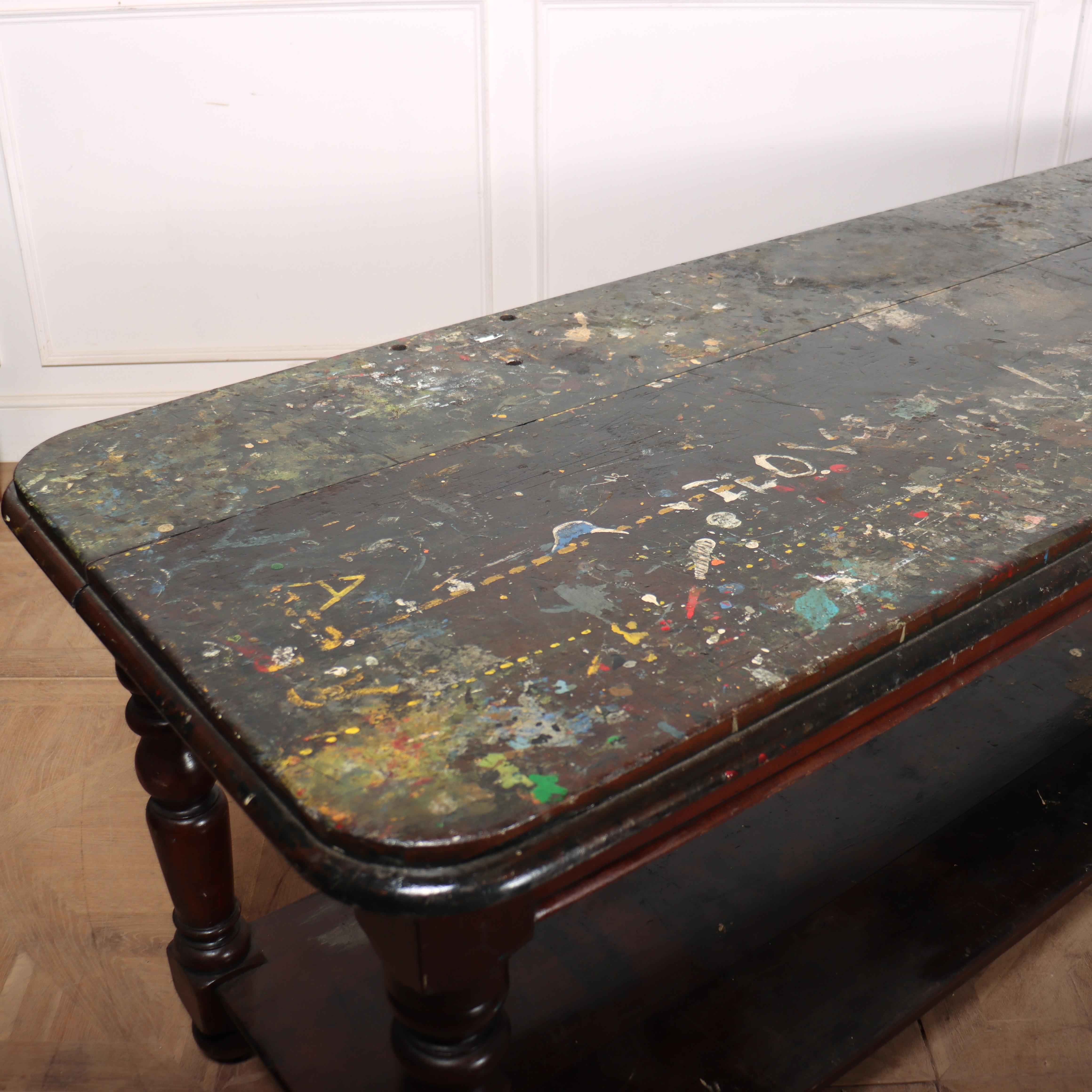 English Mahogany Drapers Table For Sale 1