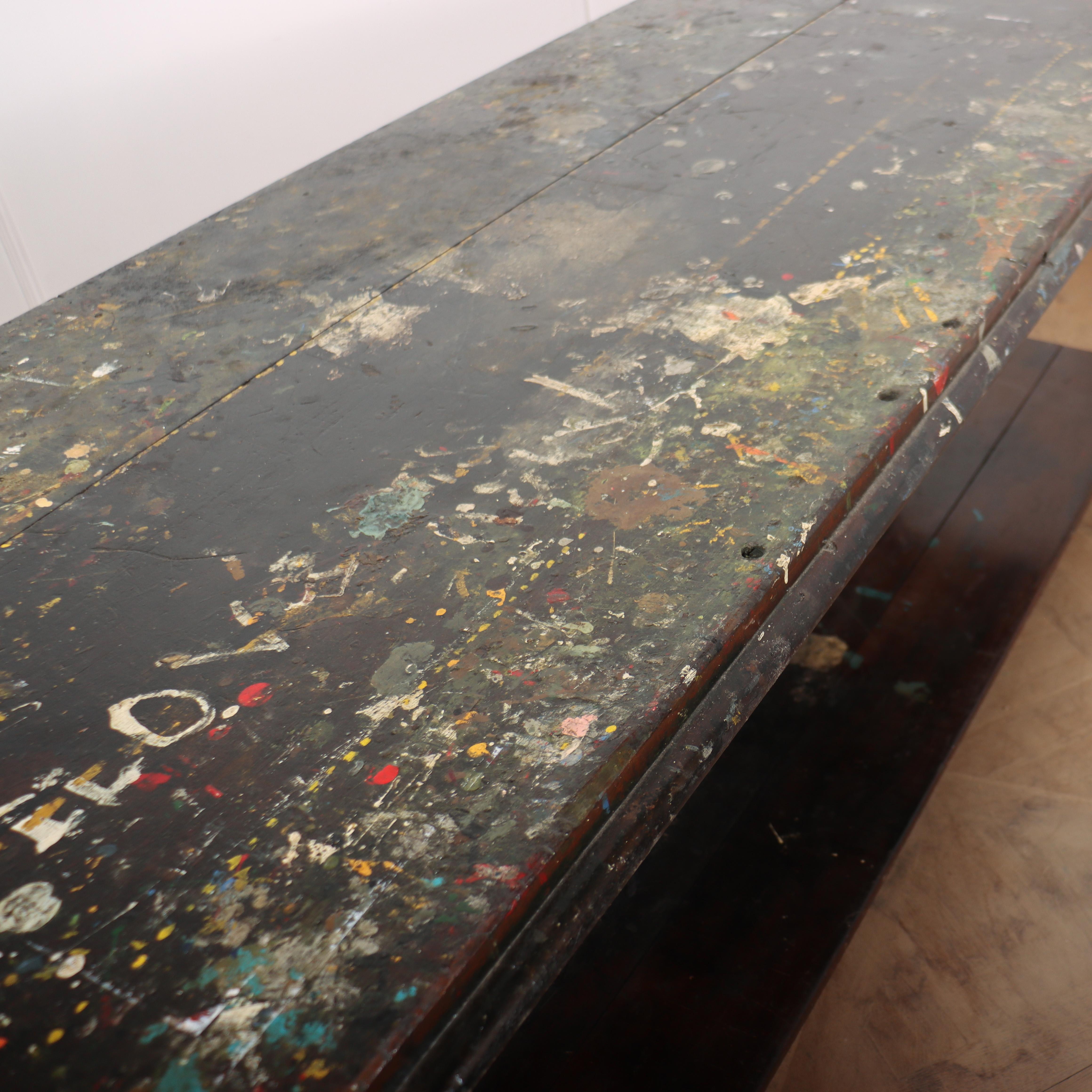 English Mahogany Drapers Table For Sale 3