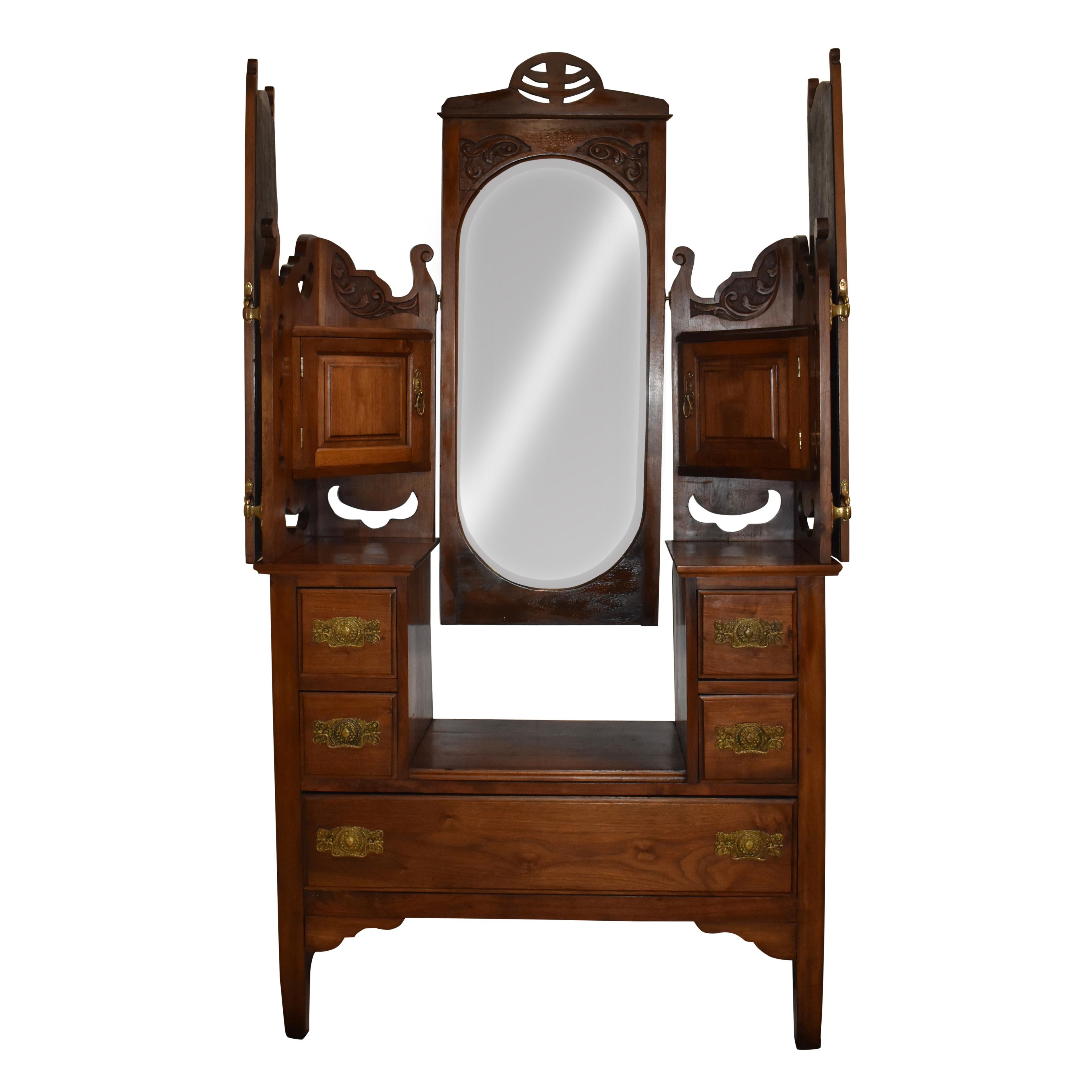 edwardian dresser with mirror