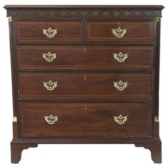 Antique English Mahogany Five-Drawer Chest