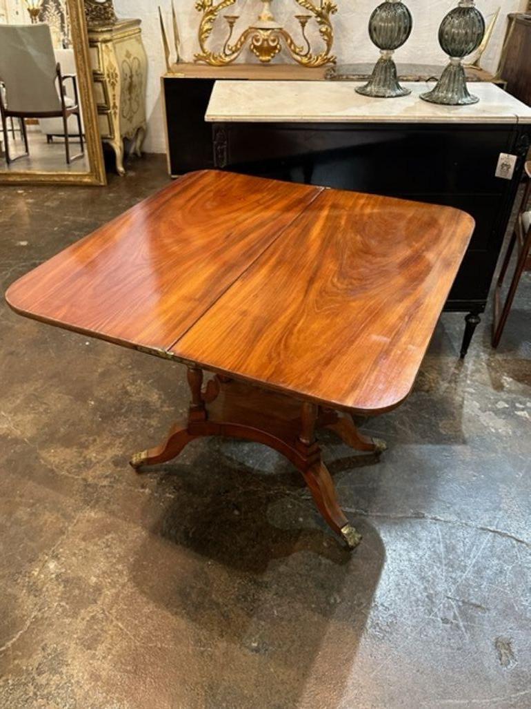 English Mahogany Flip Top Game Table For Sale 2