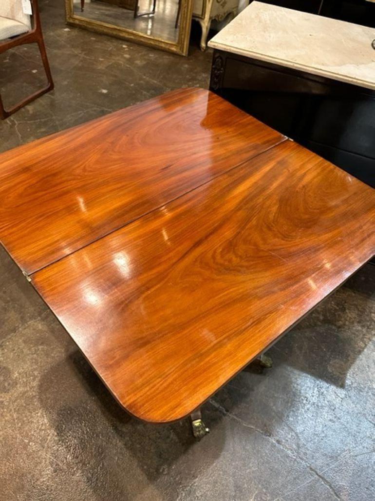 English Mahogany Flip Top Game Table For Sale 3