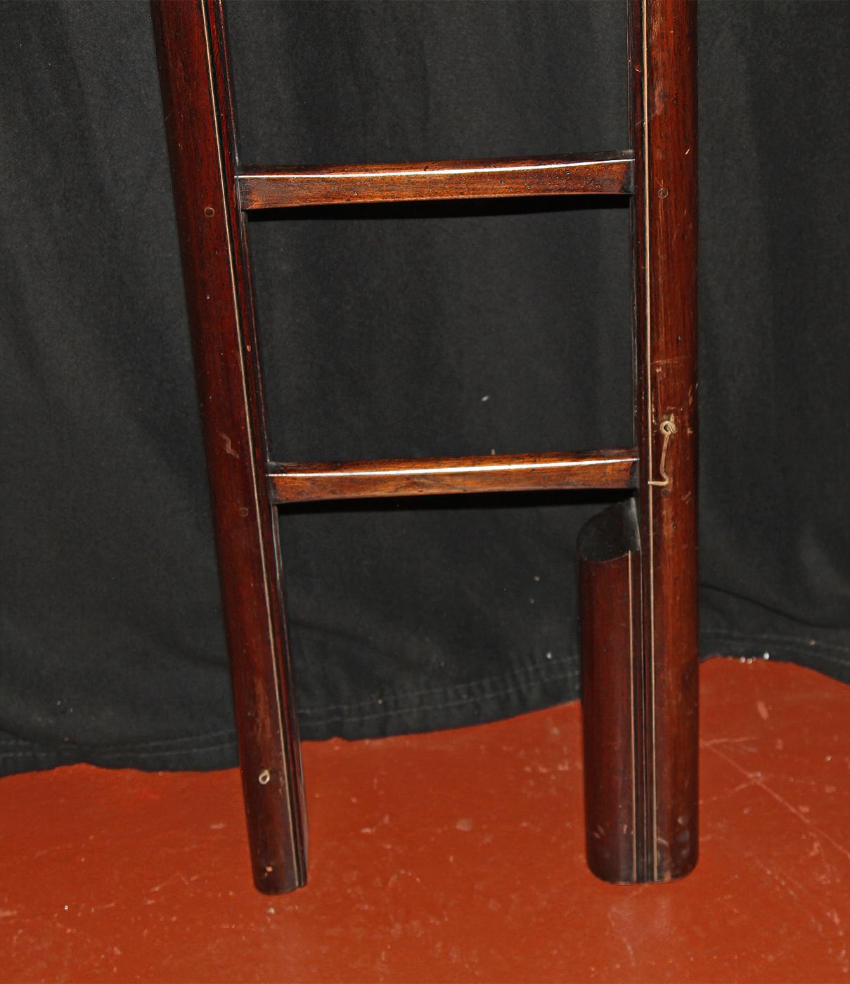 Early Victorian English Mahogany Folding Ladder
