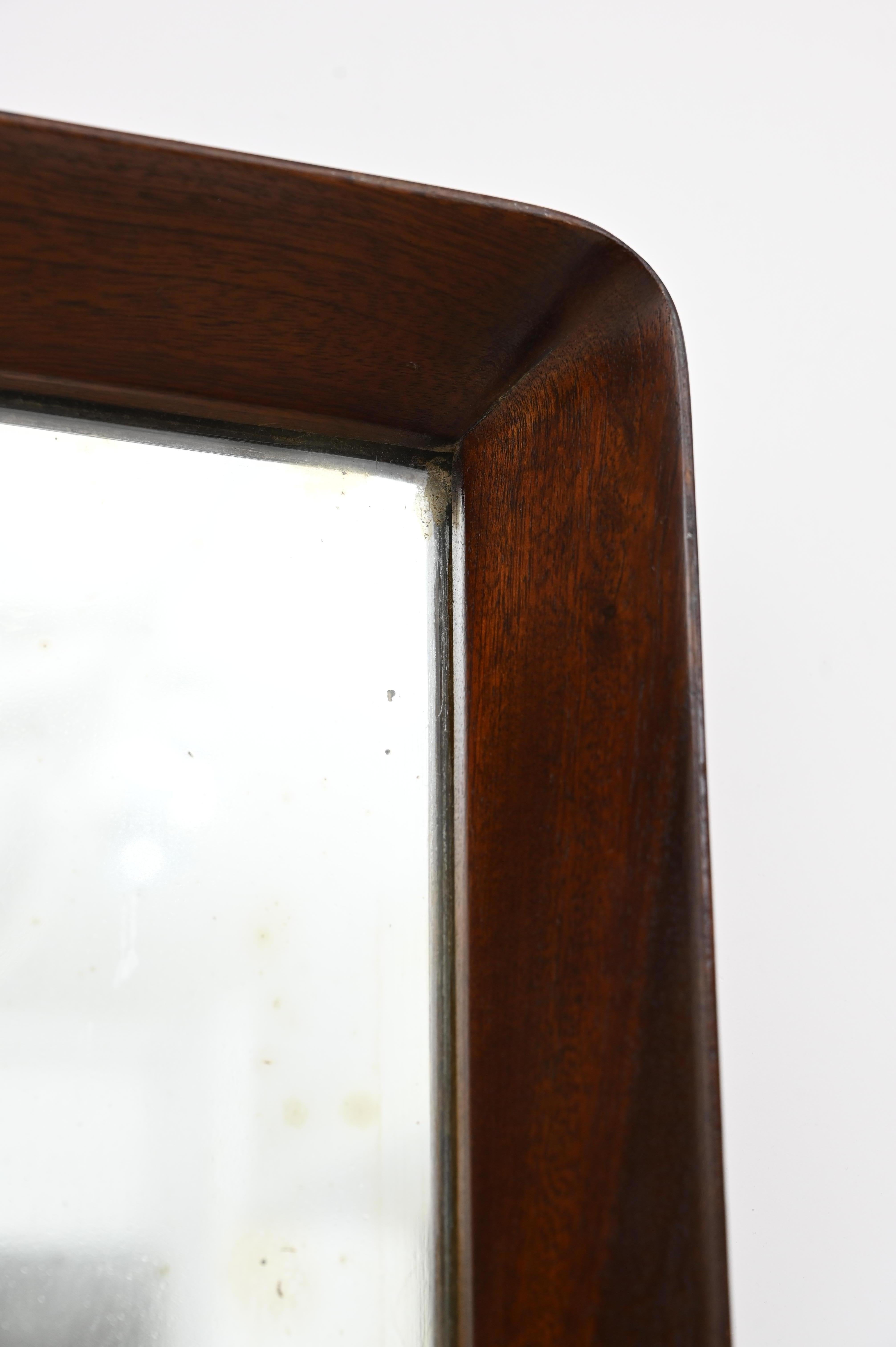 Mid-20th Century English Walnut Framed Mirror