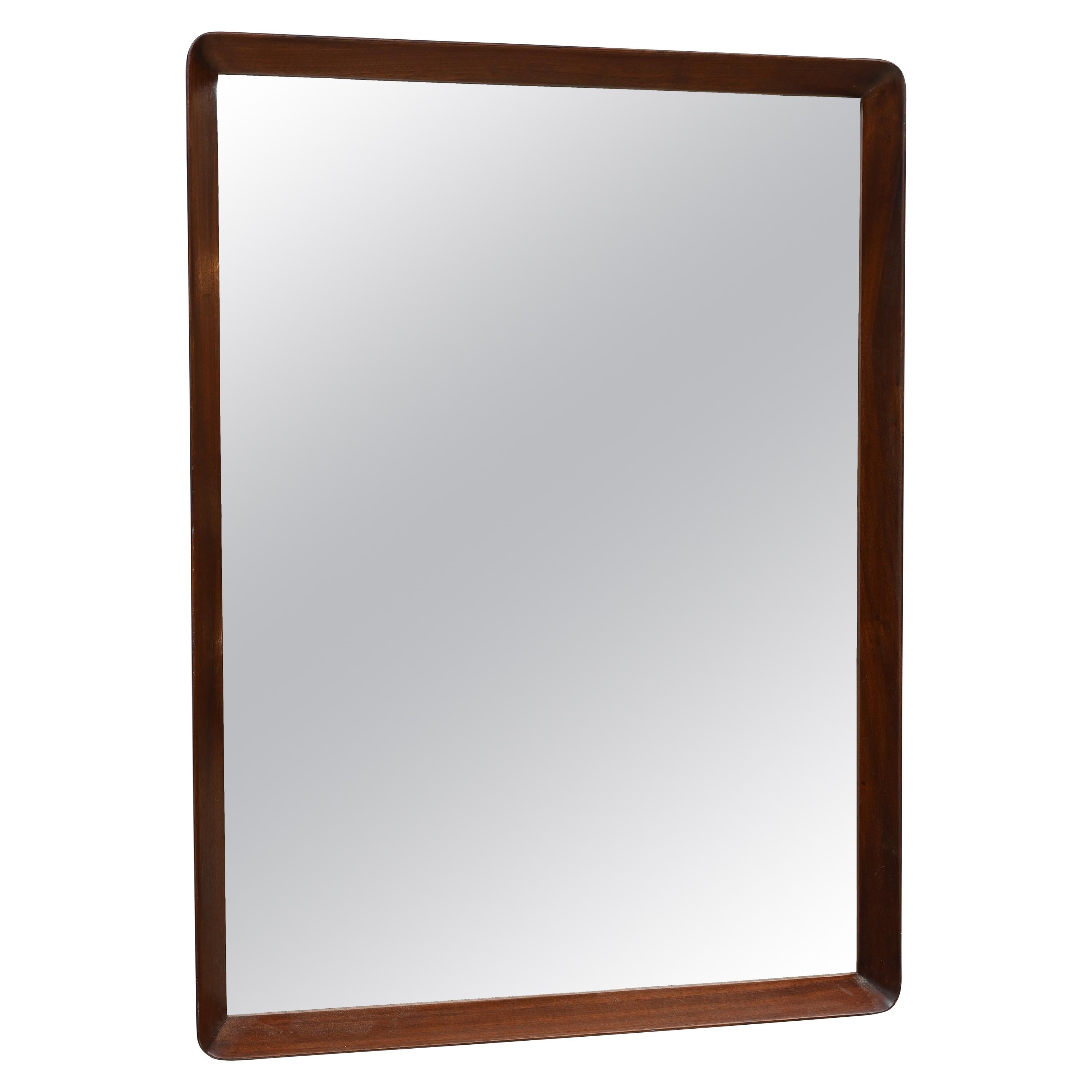 English Walnut Framed Mirror