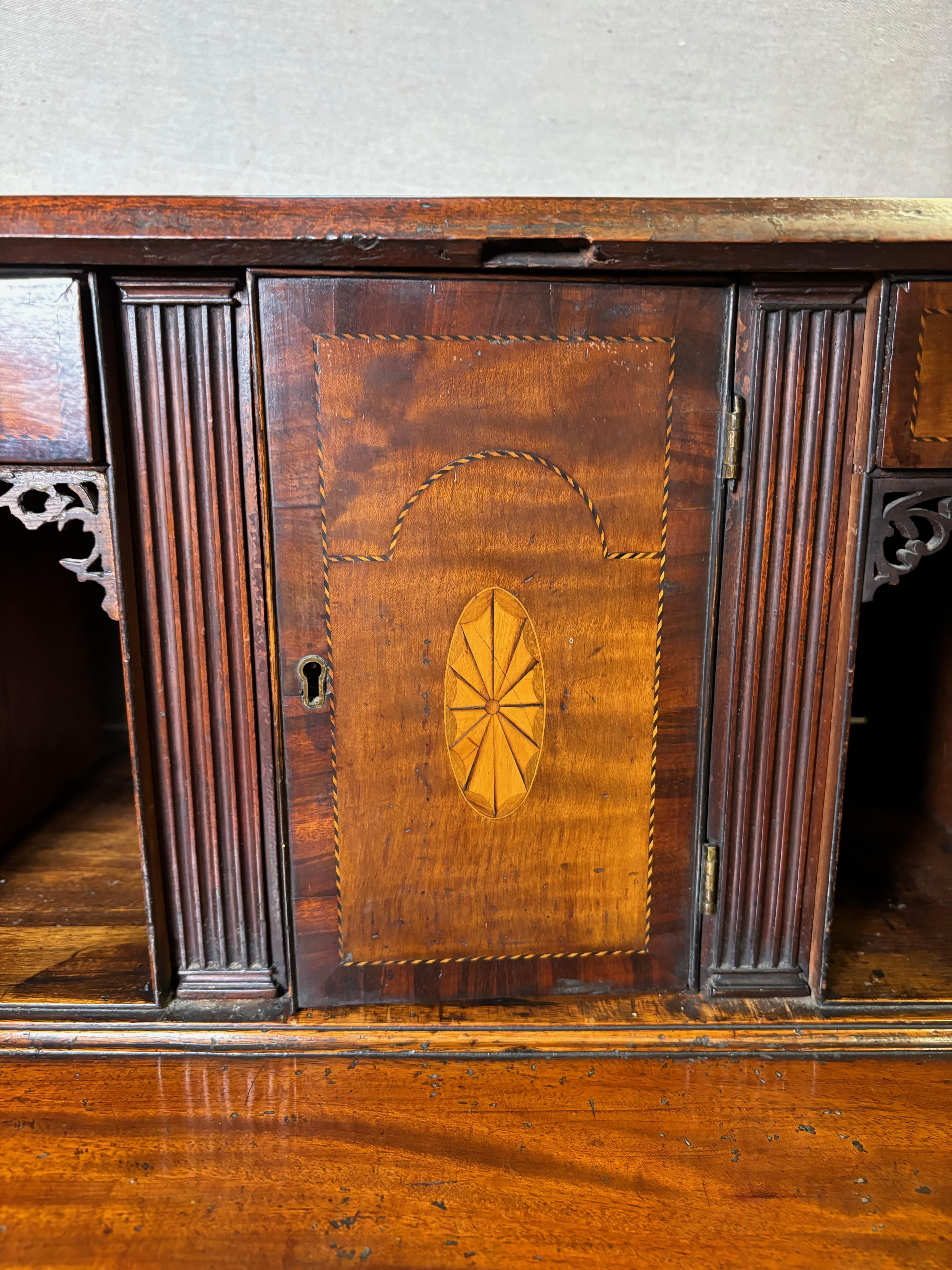 English Mahogany George III Slant Top Desk For Sale 1