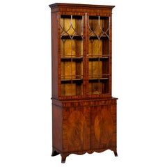 English Mahogany George III Style China Cabinet