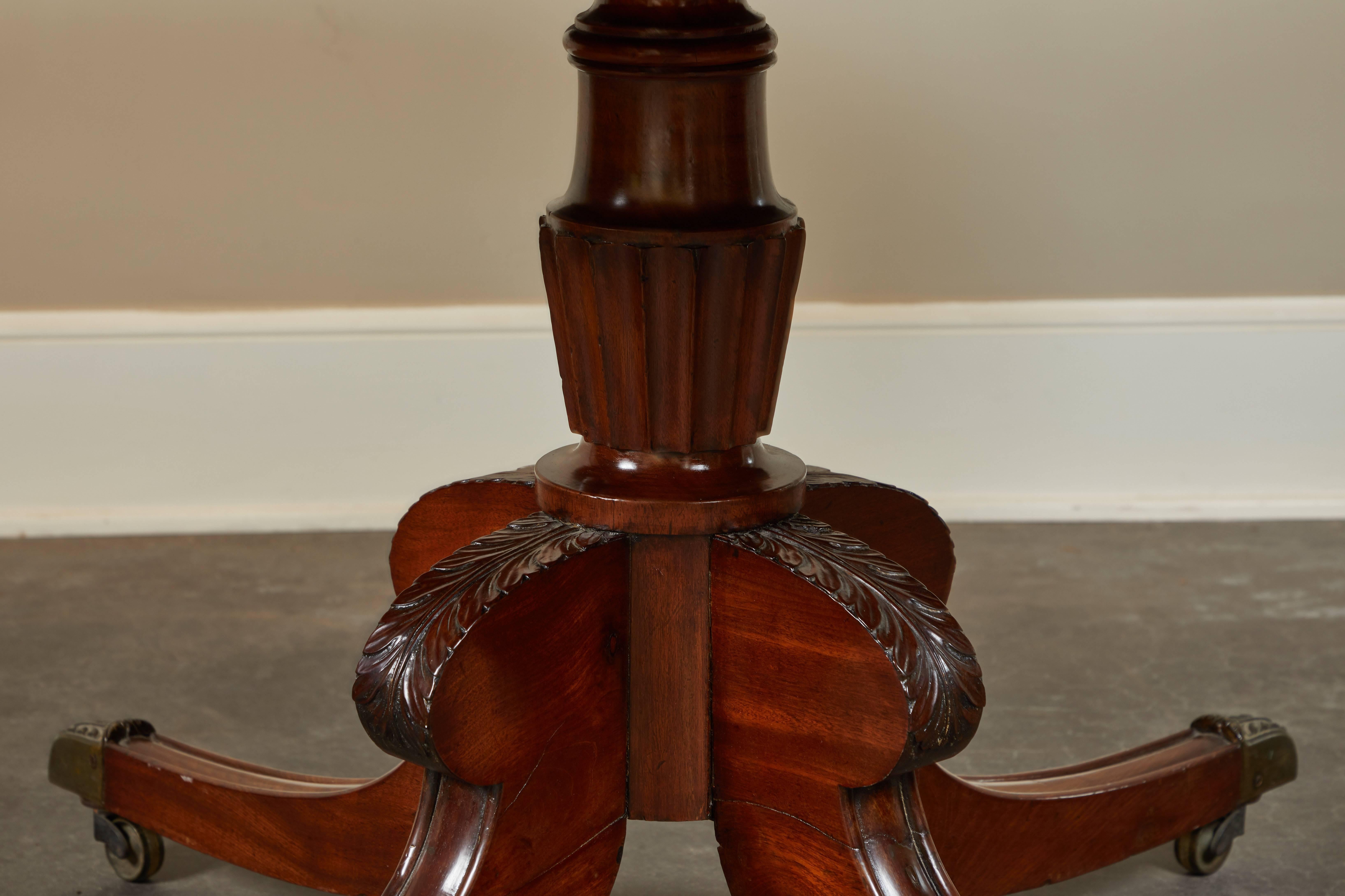 English Mahogany Georgian Pedestal Table 4