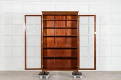 English Mahogany Glazed Bookcase