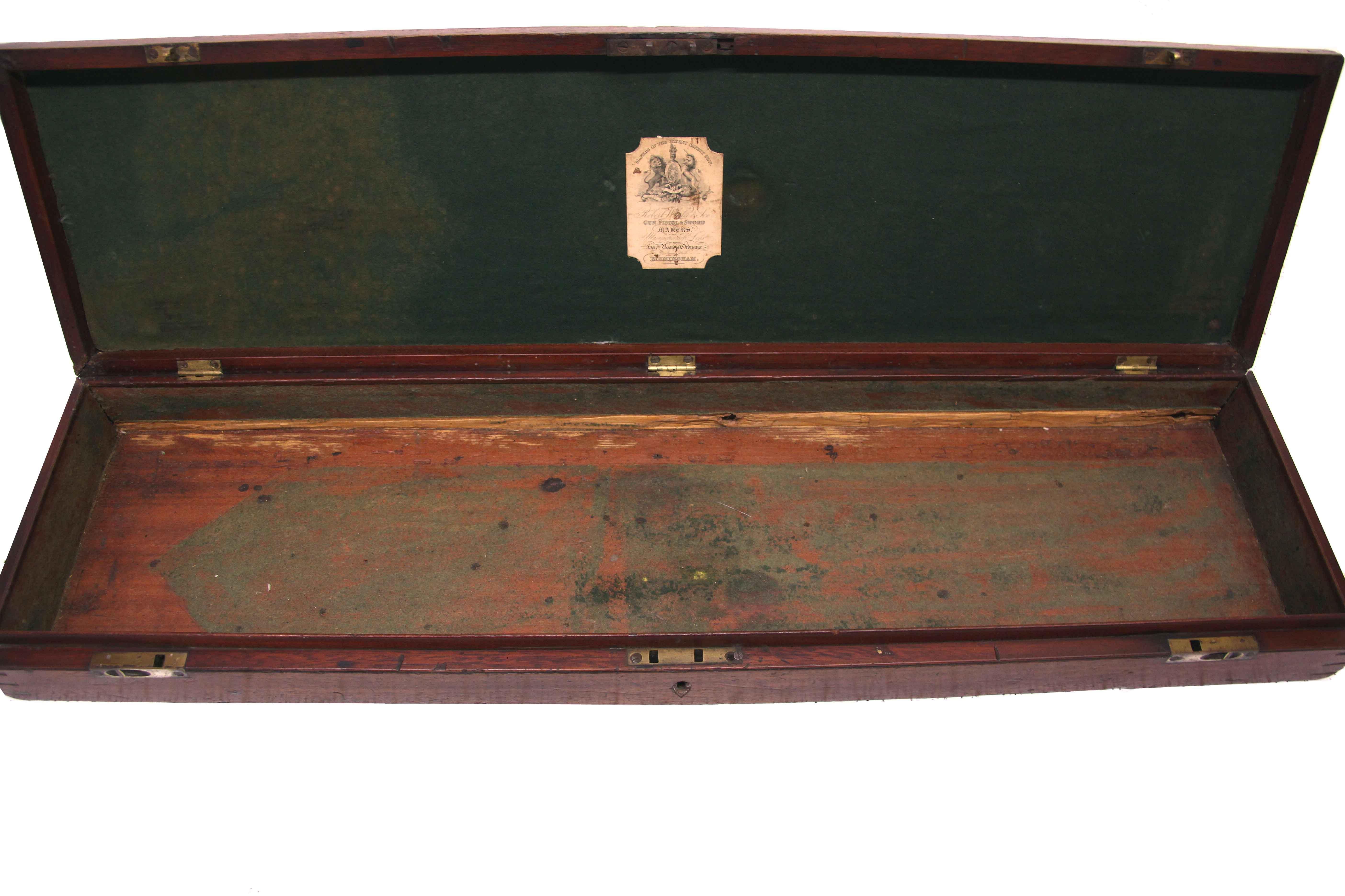 Late 19th Century English Mahogany Gun Box For Sale