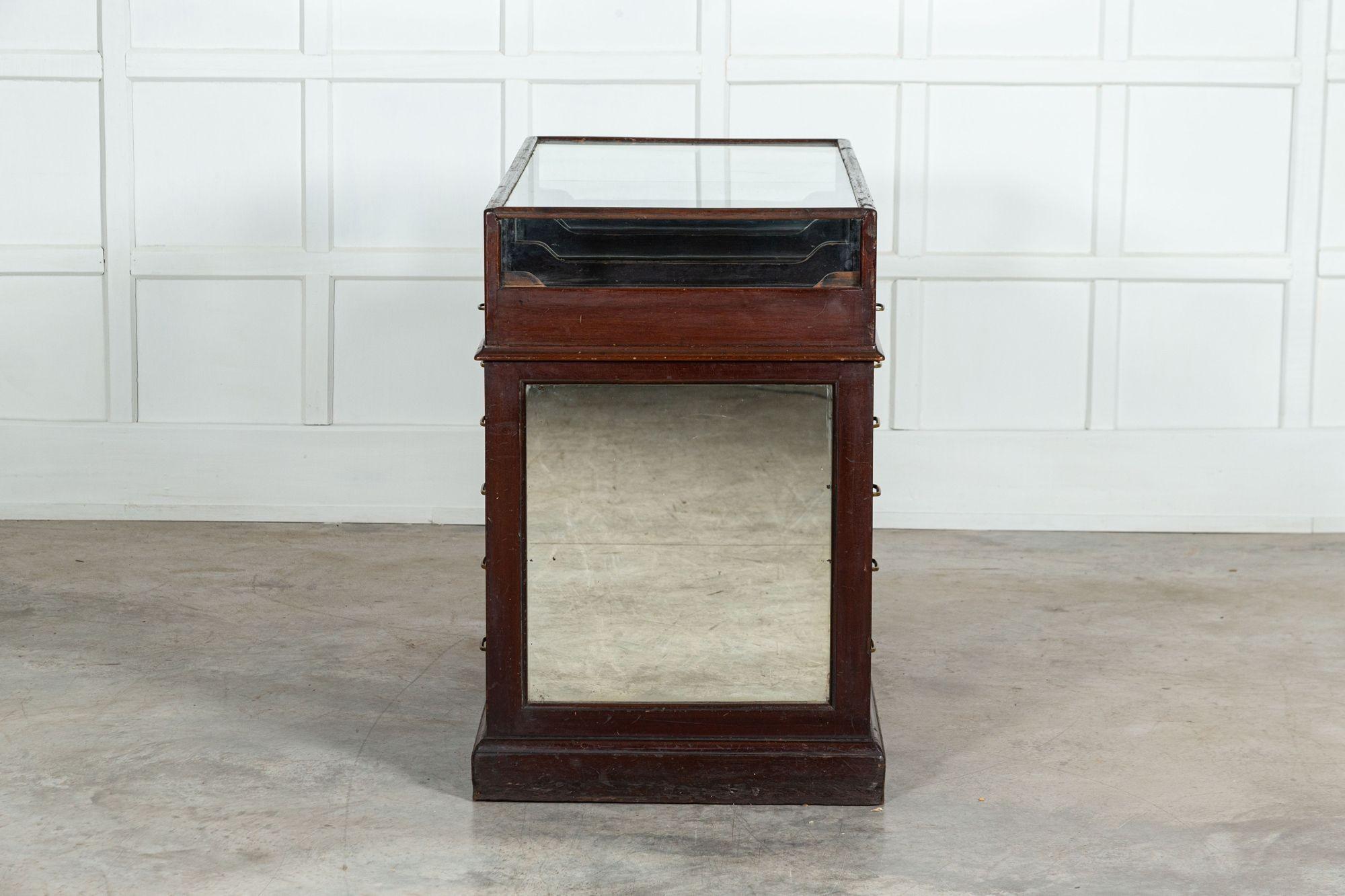 English Mahogany Haberdashery Mirrored Counter Drawers 4
