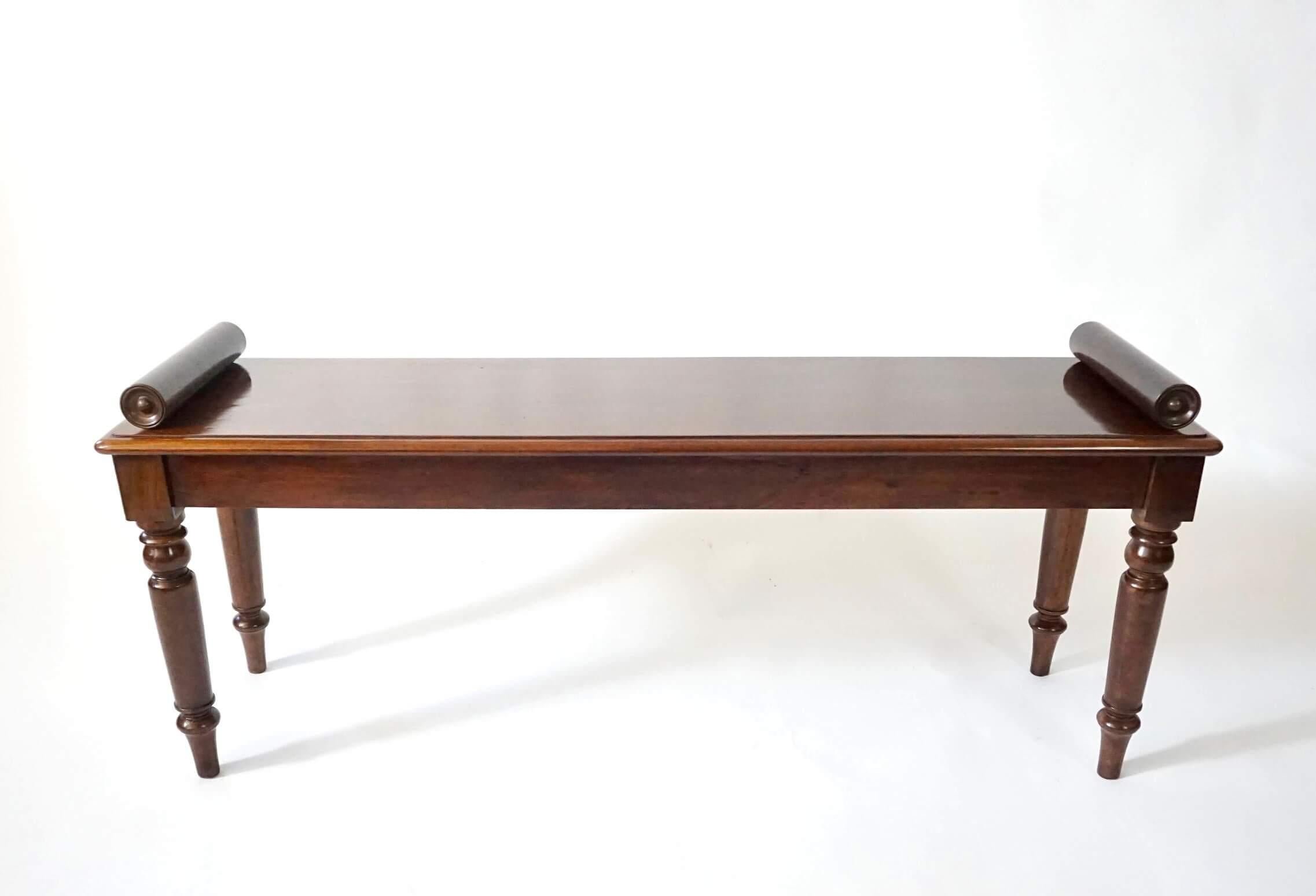 Fatto a mano Panca da sala in mogano inglese, 1830 circa in vendita