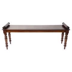 English Mahogany Hall Bench, circa 1850
