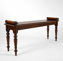 Englische Mahagoni-Hallenbank, um 1860