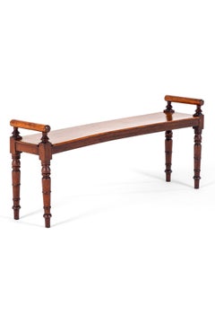 English Mahogany Hall Bench
