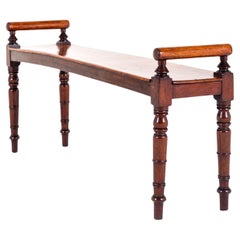 Antique English Mahogany Hall Bench