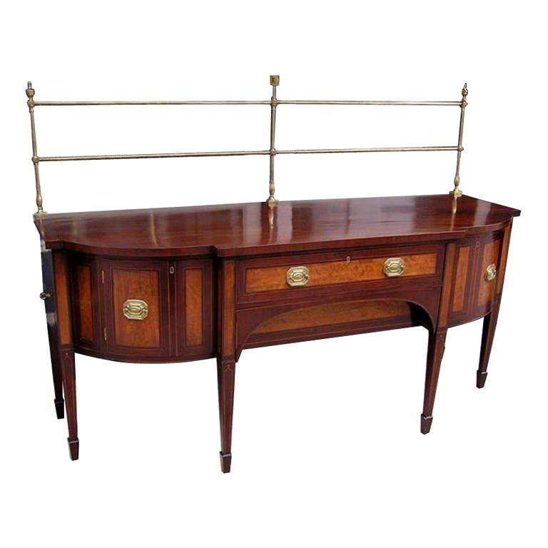 English Mahogany Hepplewhite Satinwood Inlaid Candelabra Sideboard , Circa 1780 For Sale