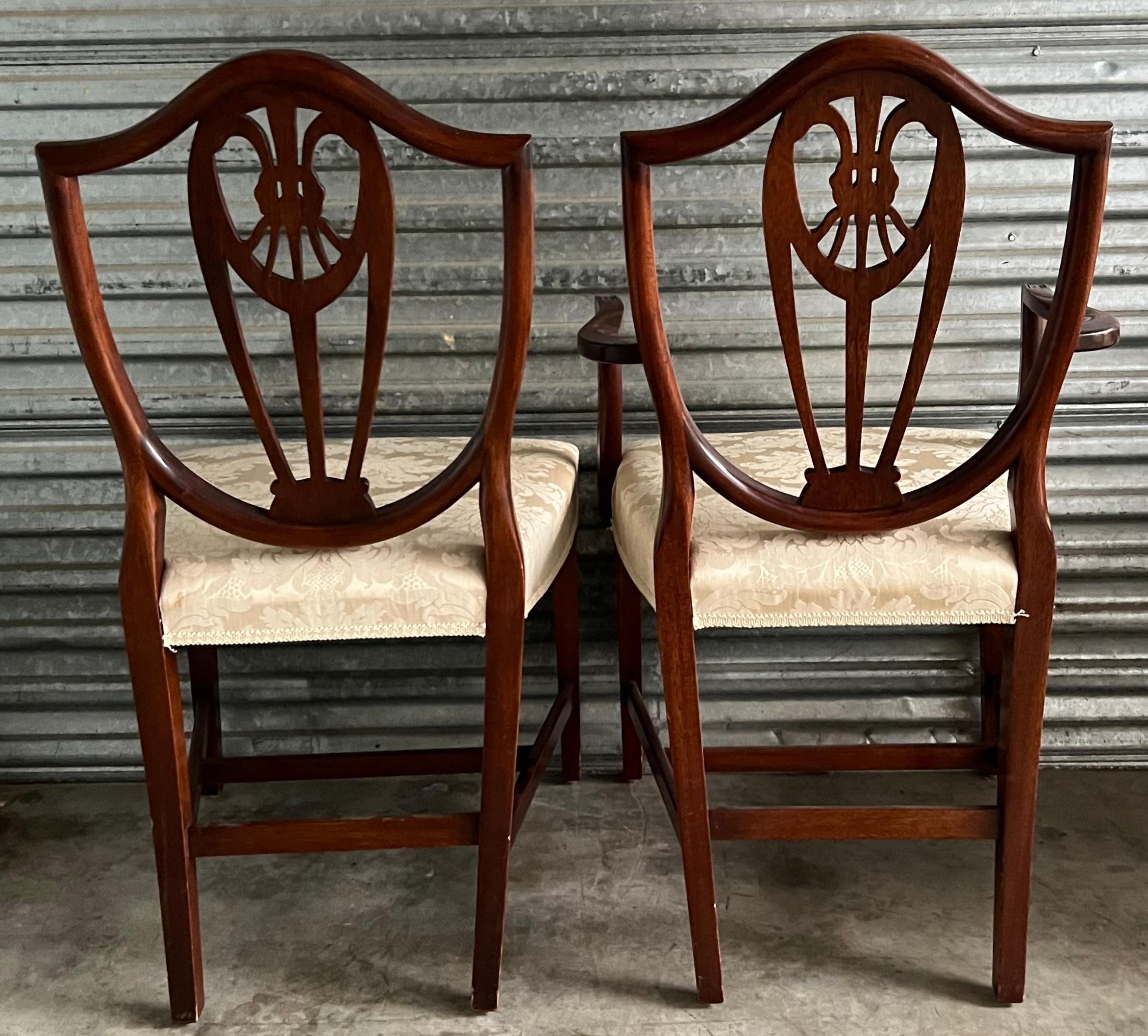 English Mahogany Hepplewhite Style Dining Chairs by Bevan Funnell Ltd., S/6 1