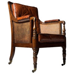 English Mahogany Library Bergère 1835