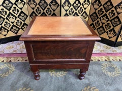 English mahogany library steps