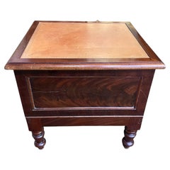 English mahogany library steps