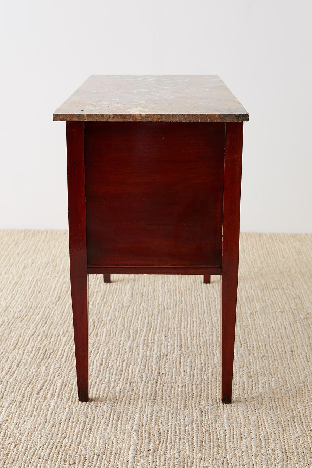English Mahogany Marble-Top Cabinet or Console Table 7