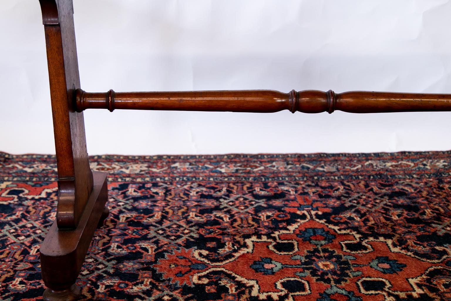 Mid-19th Century English Mahogany Marble Top Server For Sale