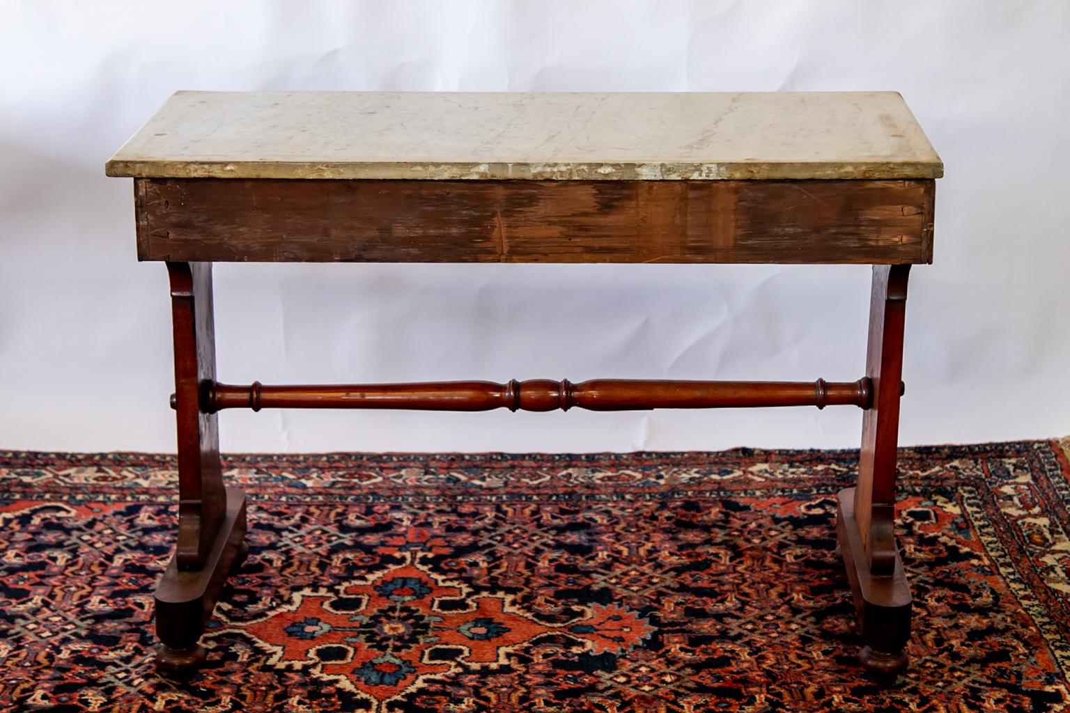 English Mahogany Marble Top Server For Sale 3