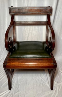 English Mahogany Metamorphic Library Chair