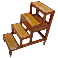 Table métamorphique anglaise en acajou, à marches de bibliothèque du début du 19ème siècle