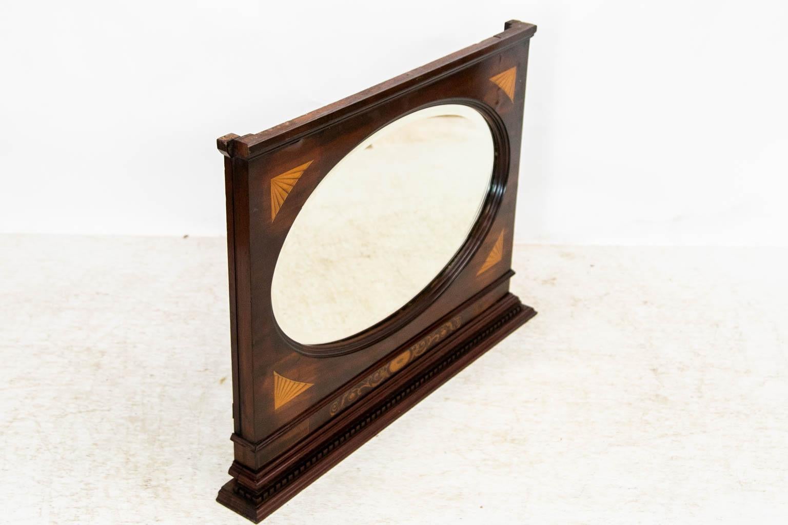 Fin du XIXe siècle Miroir anglais en acajou en vente