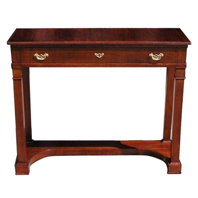 English Mahogany One Drawer Diminutive Console , Circa 1810 For Sale