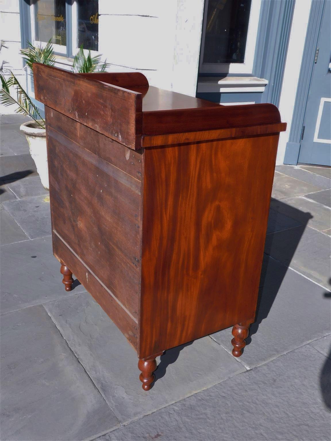 English Mahogany One Drawer Hinged Cabinet with Lion Head Brasses, Circa 1820 For Sale 7