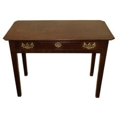 Antique English Mahogany One Drawer Table