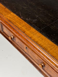 English mahogany partnerdesk with leather to ca. 1890