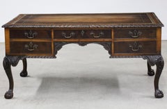 English Mahogany Partners Desk, 19th century