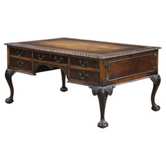 Antique English Mahogany Partners Desk, 19th century