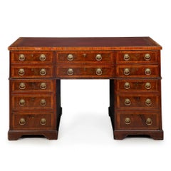 English Mahogany Partner’s Pedestal Rent Desk by James Winter ca. 1830