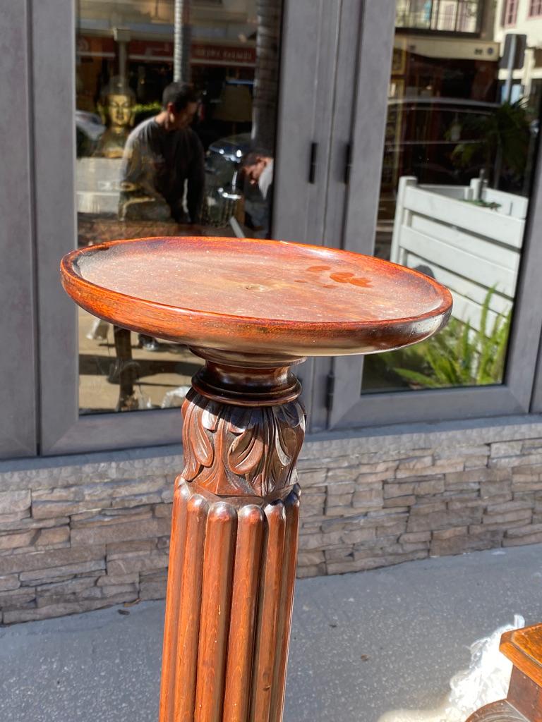 Late 19th Century English Mahogany Plant Stand For Sale