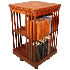 English Mahogany Revolving Bookcase