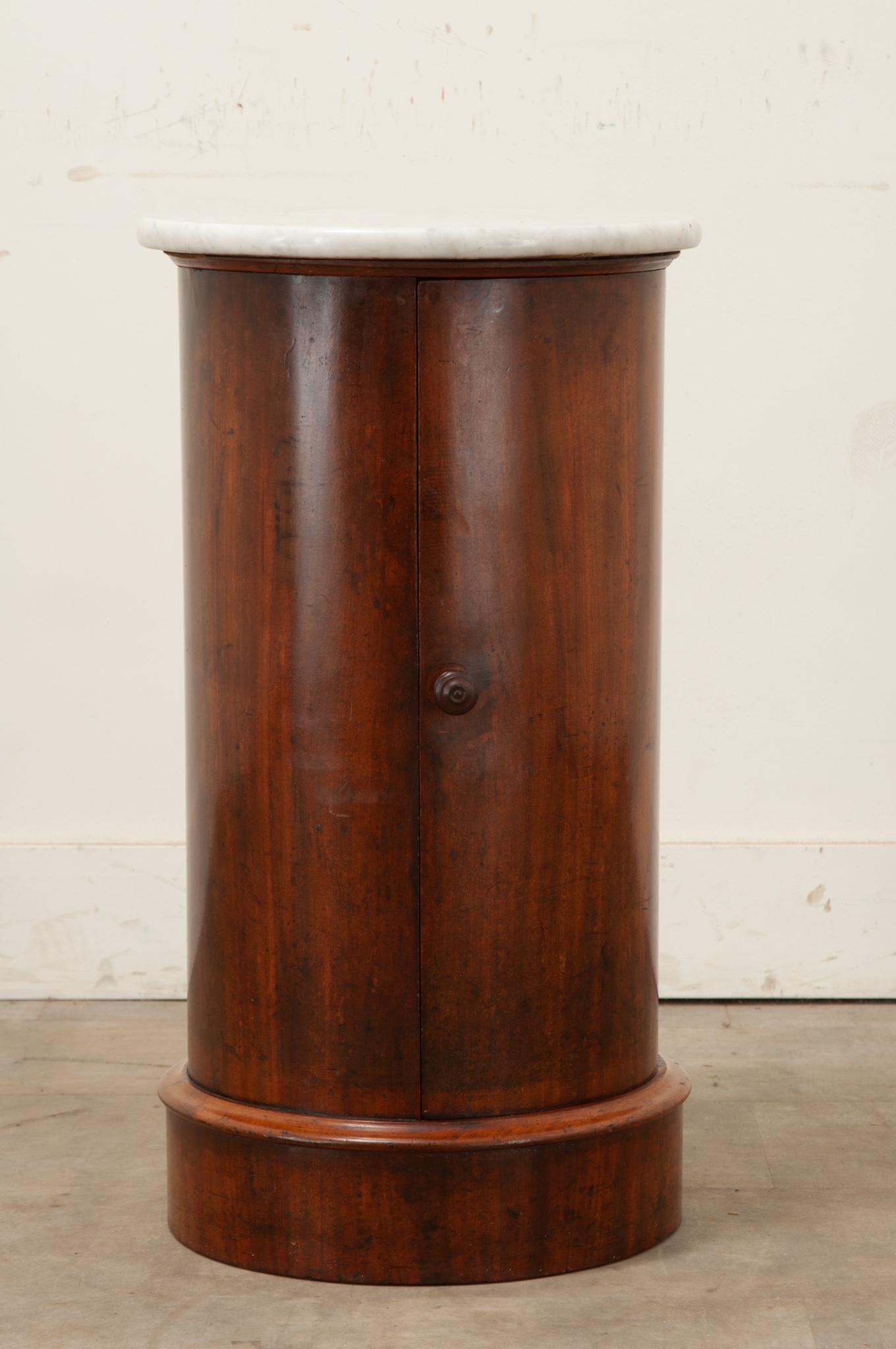 Other English Mahogany Round Bedside Table
