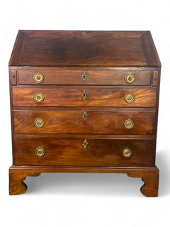 English mahogany Scriban secretary chest of drawers - England 18th - Georges III