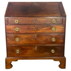 Antique English mahogany Scriban secretary chest of drawers - England 18th - Georges III