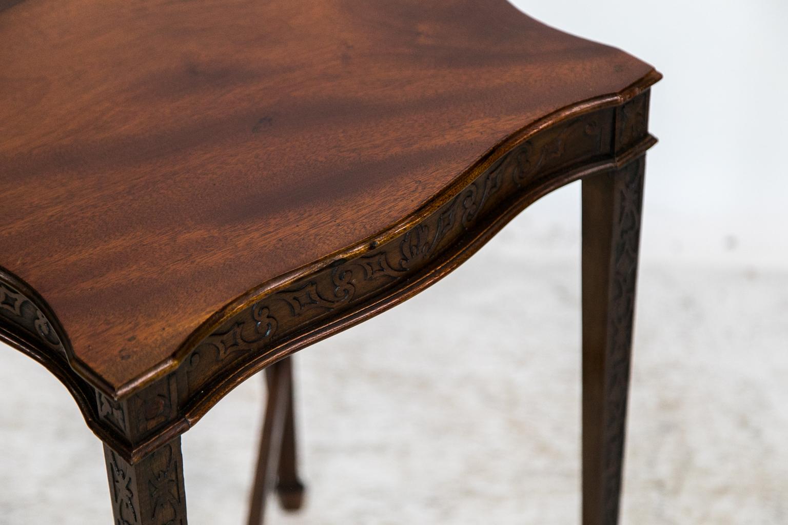 English Mahogany Serpentine Center Table 3