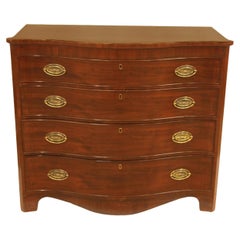 Antique English Mahogany Serpentine Chest