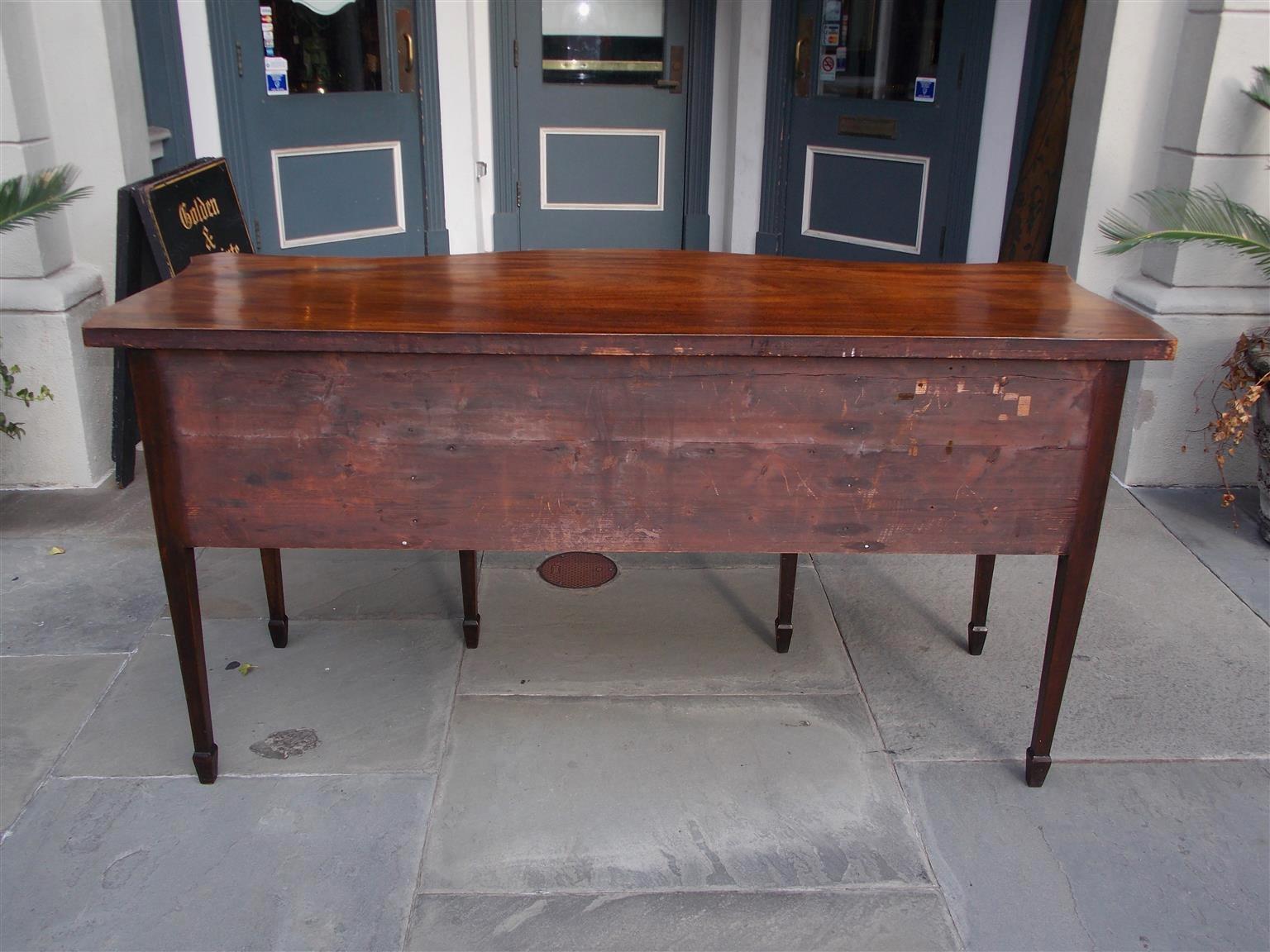 English Mahogany Serpentine Tambour and Inlaid Sideboard, Circa 1790 8